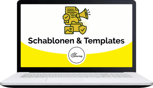 templates schablonen marketing material fertig laptop